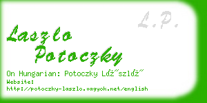 laszlo potoczky business card